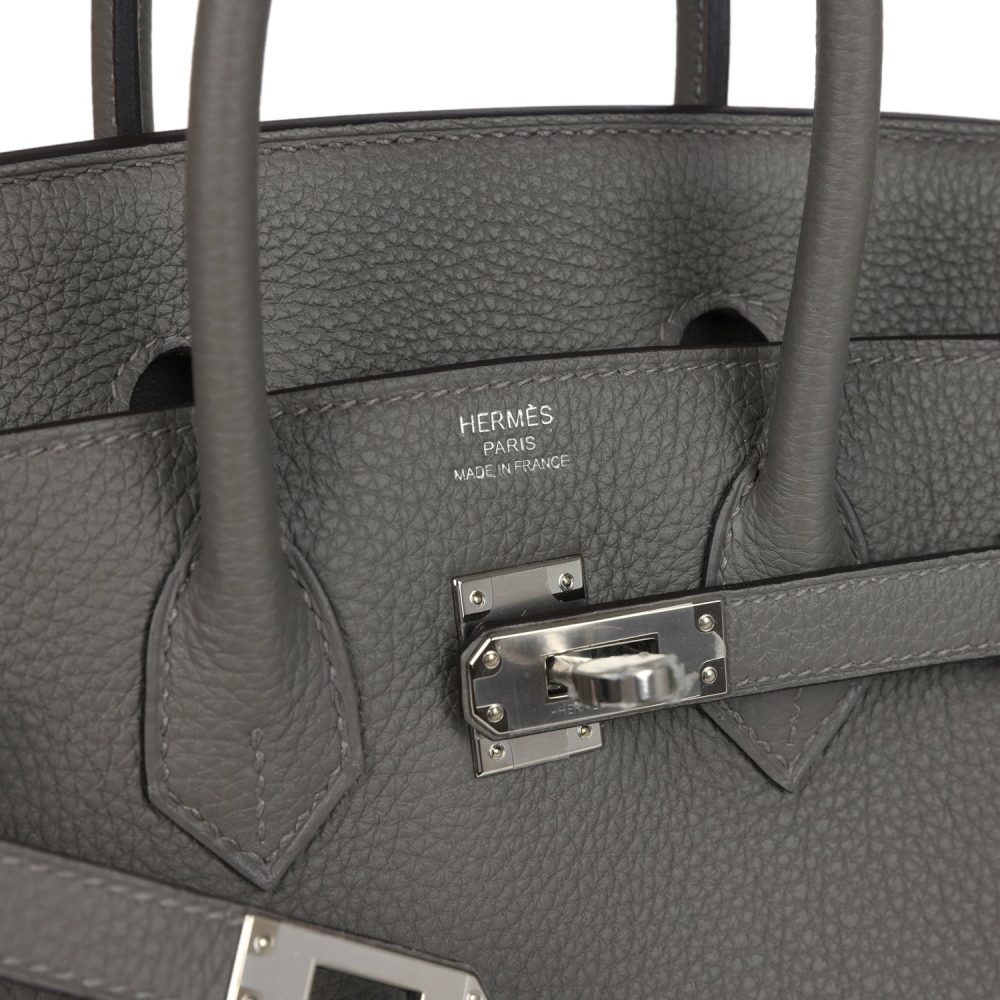 Hermes Birkin 25 Gris Meyer Togo Palladium Hardware - Image 7