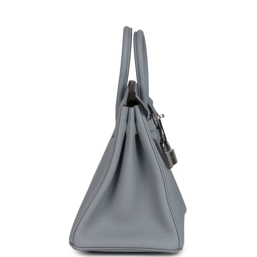 Hermes Birkin 25 Gris Pantin Togo Palladium Hardware - Image 3