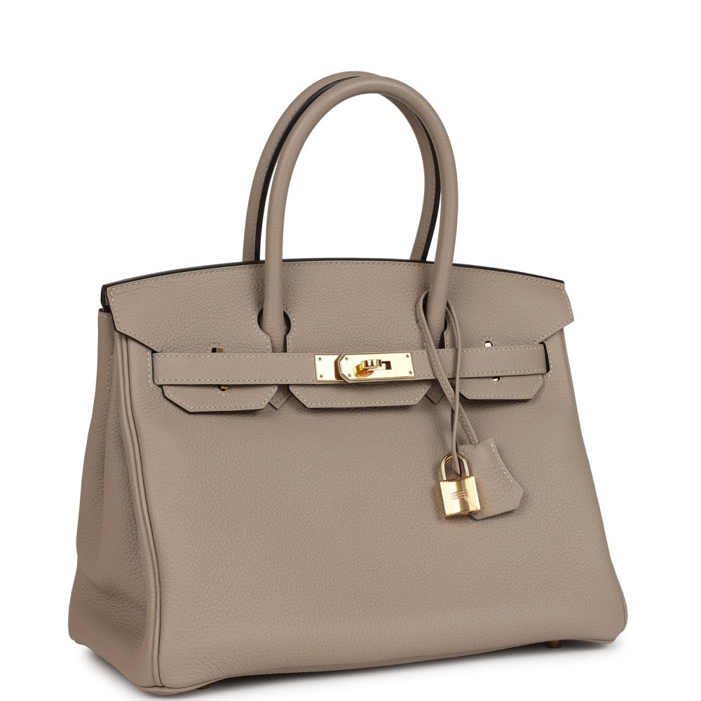 Pre-owned Hermes Birkin 30 Gris Tourterelle Togo Gold Hardware - Image 2