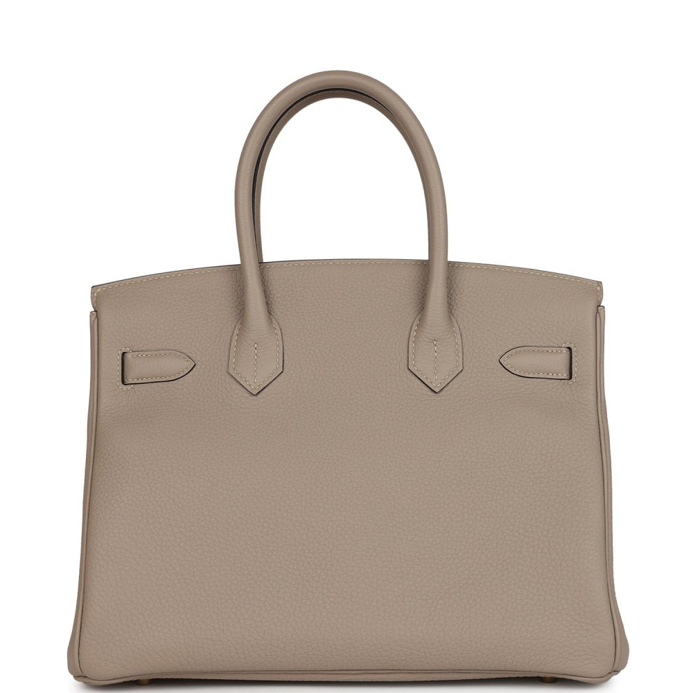 Pre-owned Hermes Birkin 30 Gris Tourterelle Togo Gold Hardware - Image 4