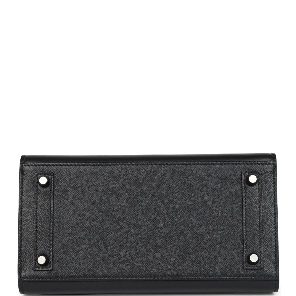 Hermes "Midnight" Faubourg Birkin Sellier 20 So Black Matte Alligator Black Hardware - Image 6