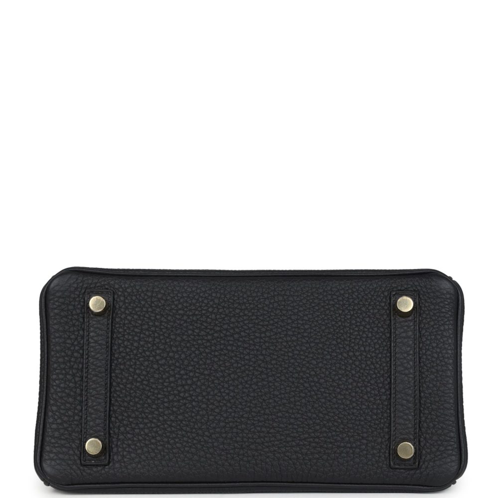 Hermes Birkin 25 Black Matte Alligator and Togo Touch Gold Hardware - Image 6