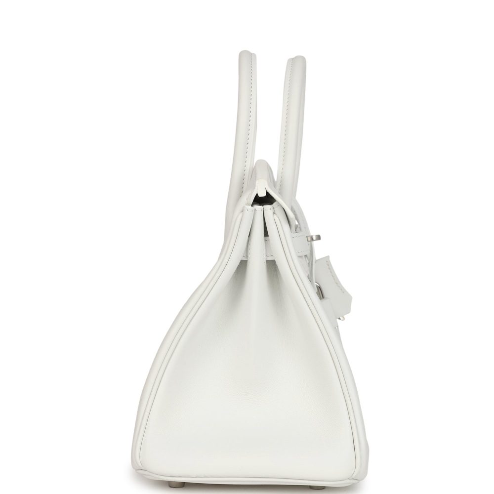 Hermes Birkin 25 New White Swift Palladium Hardware - Image 3
