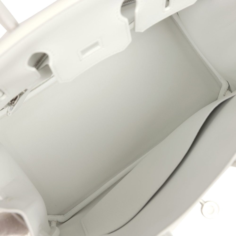 Hermes Birkin 25 New White Swift Palladium Hardware - Image 8