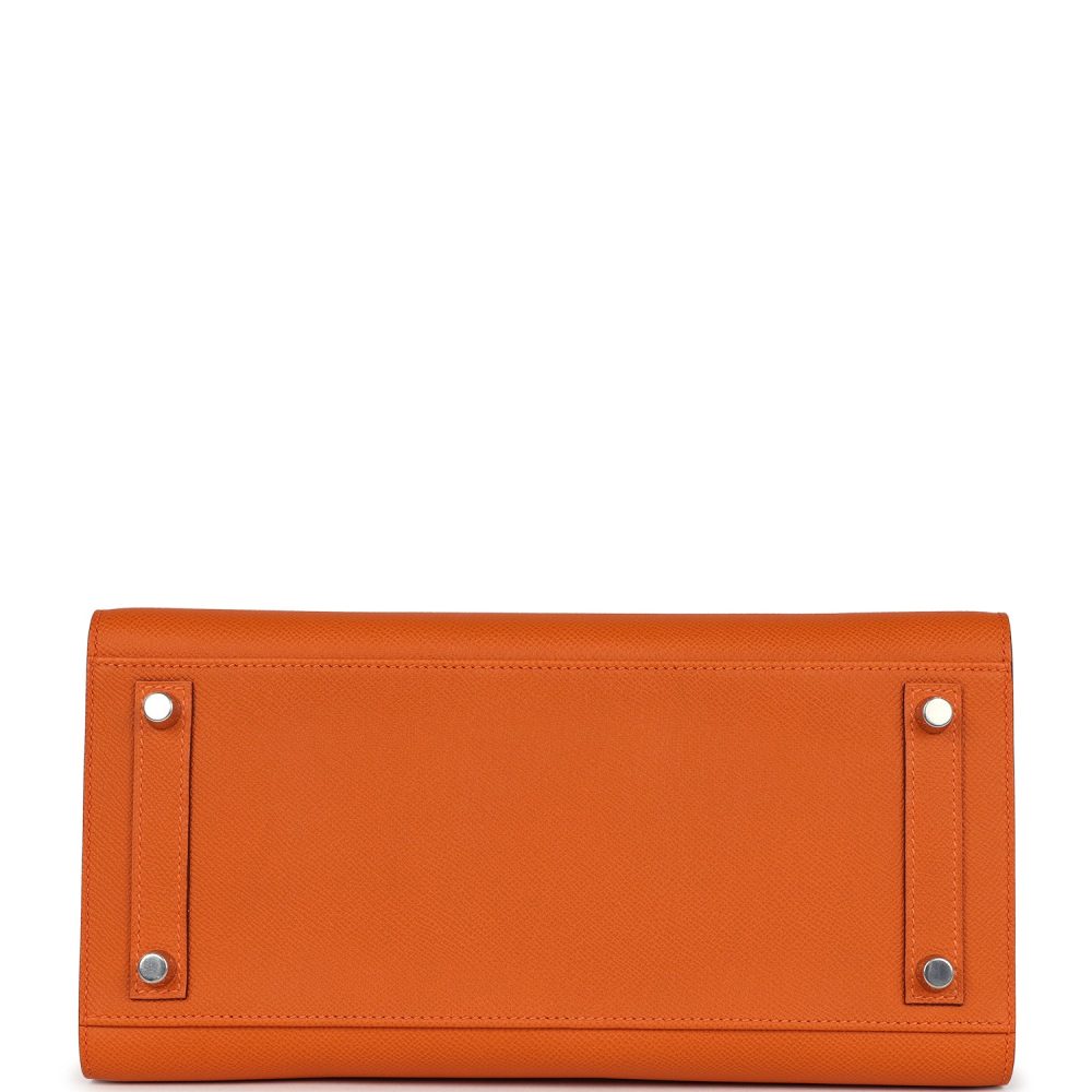 Hermes Birkin Sellier 30 Orange Epsom Palladium Hardware - Image 6