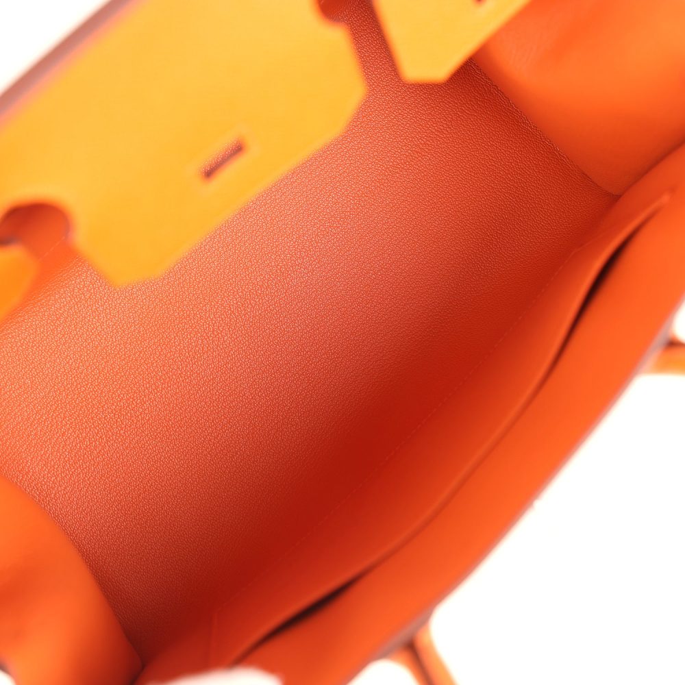 Hermes Birkin Sellier 30 Orange Epsom Palladium Hardware - Image 8