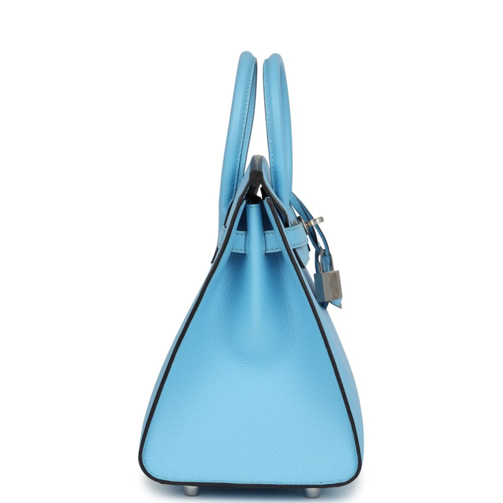 Hermes Birkin Sellier 25 Celeste Epsom Palladium Hardware - Image 3