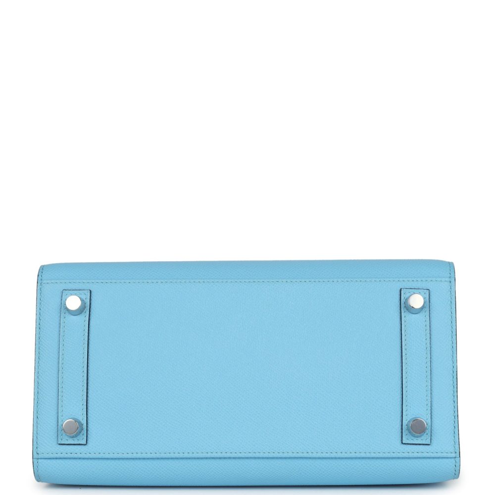 Hermes Birkin Sellier 25 Celeste Epsom Palladium Hardware - Image 6