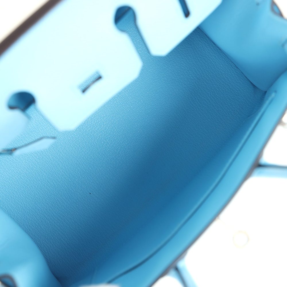 Hermes Birkin Sellier 25 Celeste Epsom Palladium Hardware - Image 8