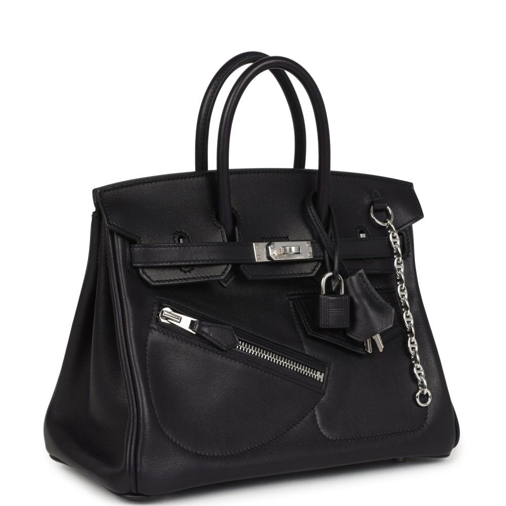 Hermes Limited Edition Birkin Rock 25 Black Volupto Palladium Hardware - Image 2