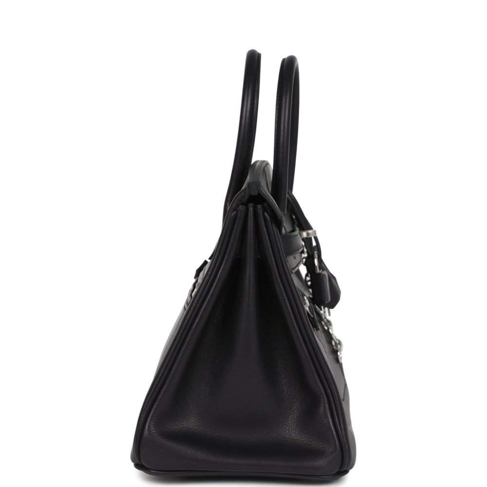 Hermes Limited Edition Birkin Rock 25 Black Volupto Palladium Hardware - Image 3