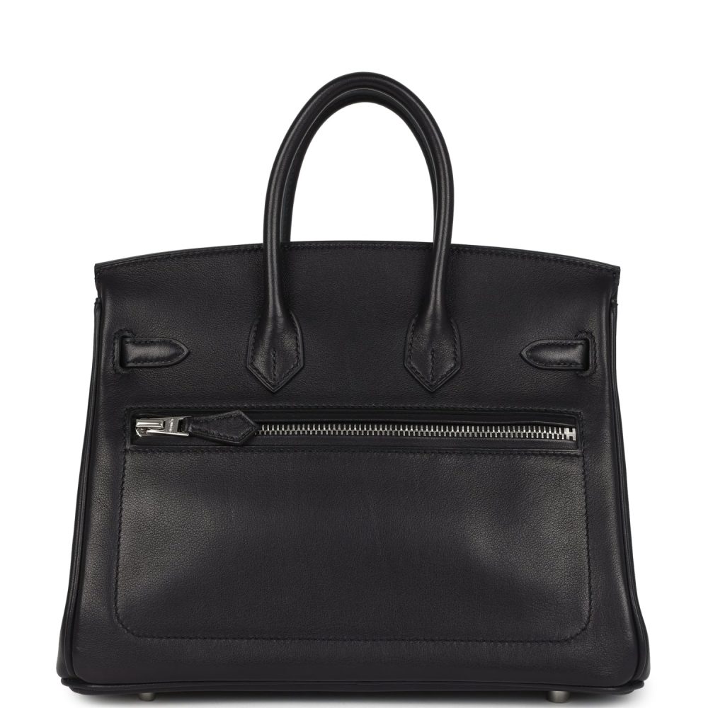 Hermes Limited Edition Birkin Rock 25 Black Volupto Palladium Hardware - Image 4