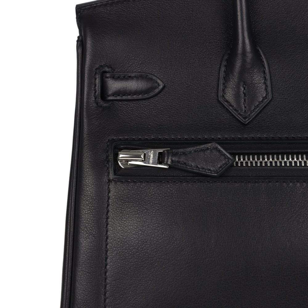 Hermes Limited Edition Birkin Rock 25 Black Volupto Palladium Hardware - Image 7