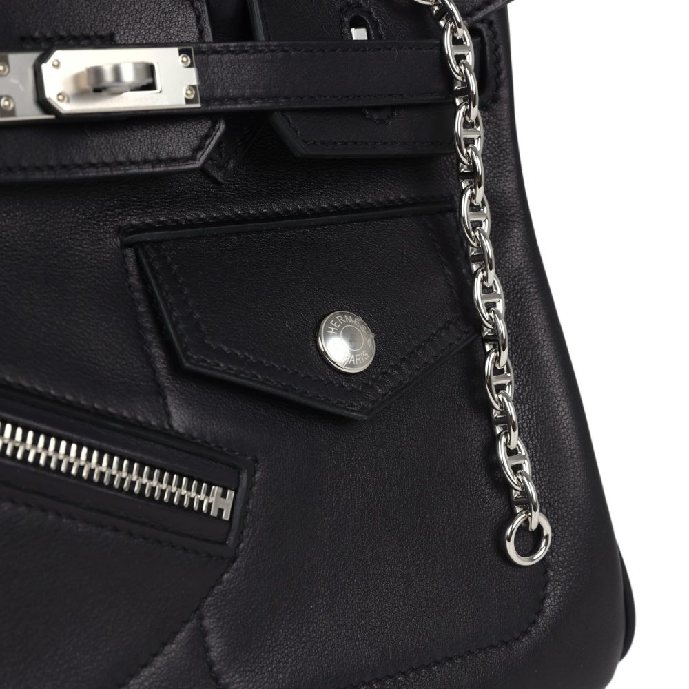 Hermes Limited Edition Birkin Rock 25 Black Volupto Palladium Hardware - Image 8