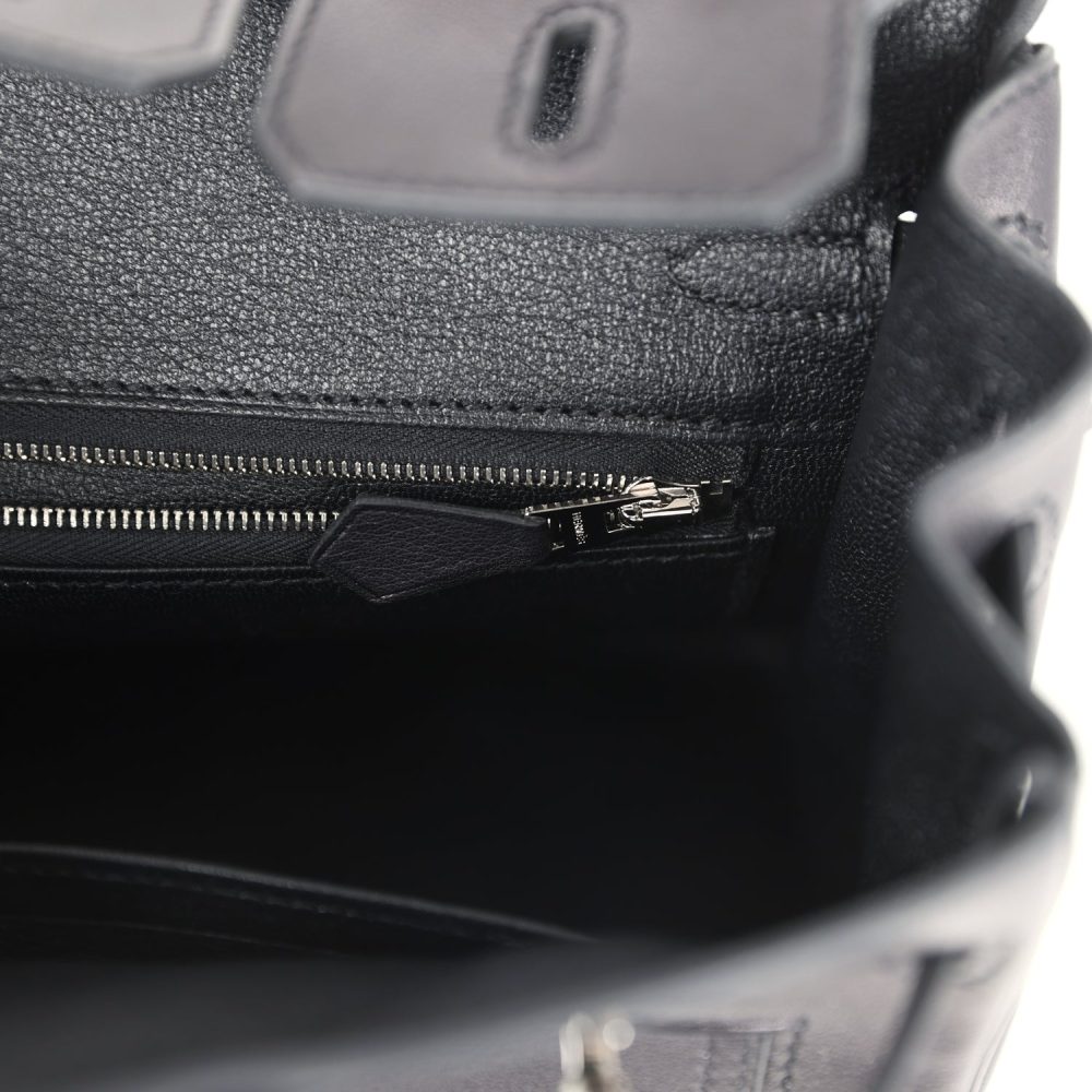 Hermes Limited Edition Birkin Rock 25 Black Volupto Palladium Hardware - Image 12