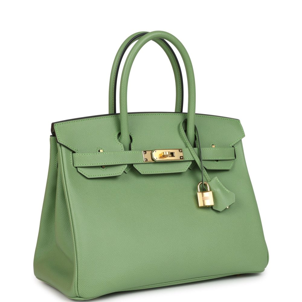 Hermes Birkin 30 Vert Criquet Epsom Gold Hardware - Image 2
