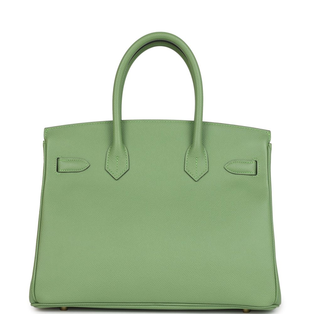 Hermes Birkin 30 Vert Criquet Epsom Gold Hardware - Image 4