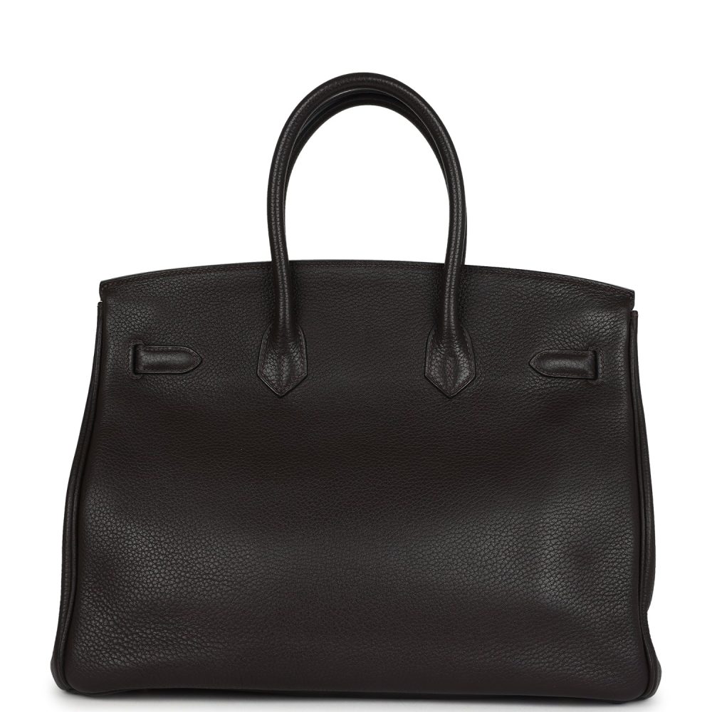 Pre-owned Hermes Birkin 35 Chocolate Togo Gold Hardware - Image 4