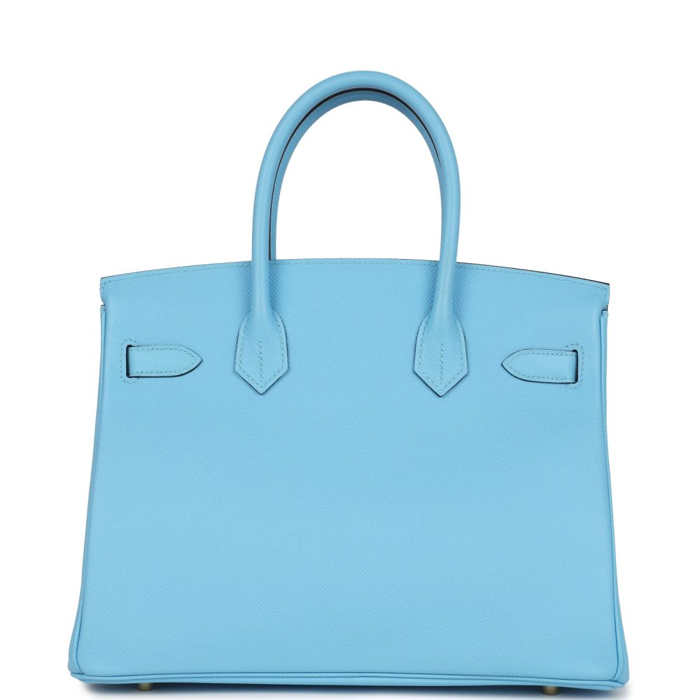 Hermes Birkin 30 Celeste Epsom Gold Hardware - Image 4