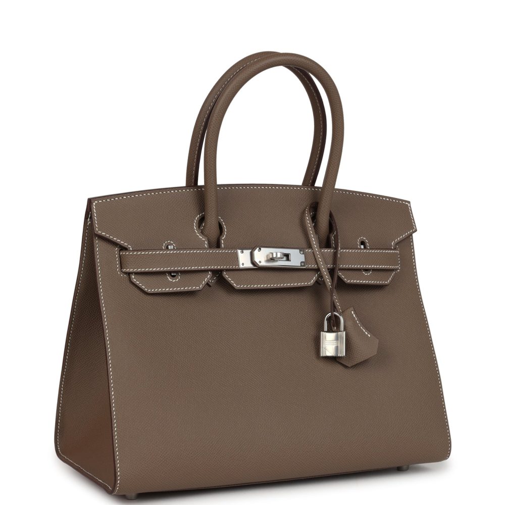 Hermes Birkin Sellier 30 Etoupe Epsom Palladium Hardware - Image 2