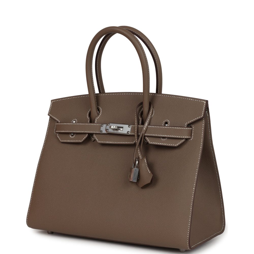 Hermes Birkin Sellier 30 Etoupe Epsom Palladium Hardware - Image 5