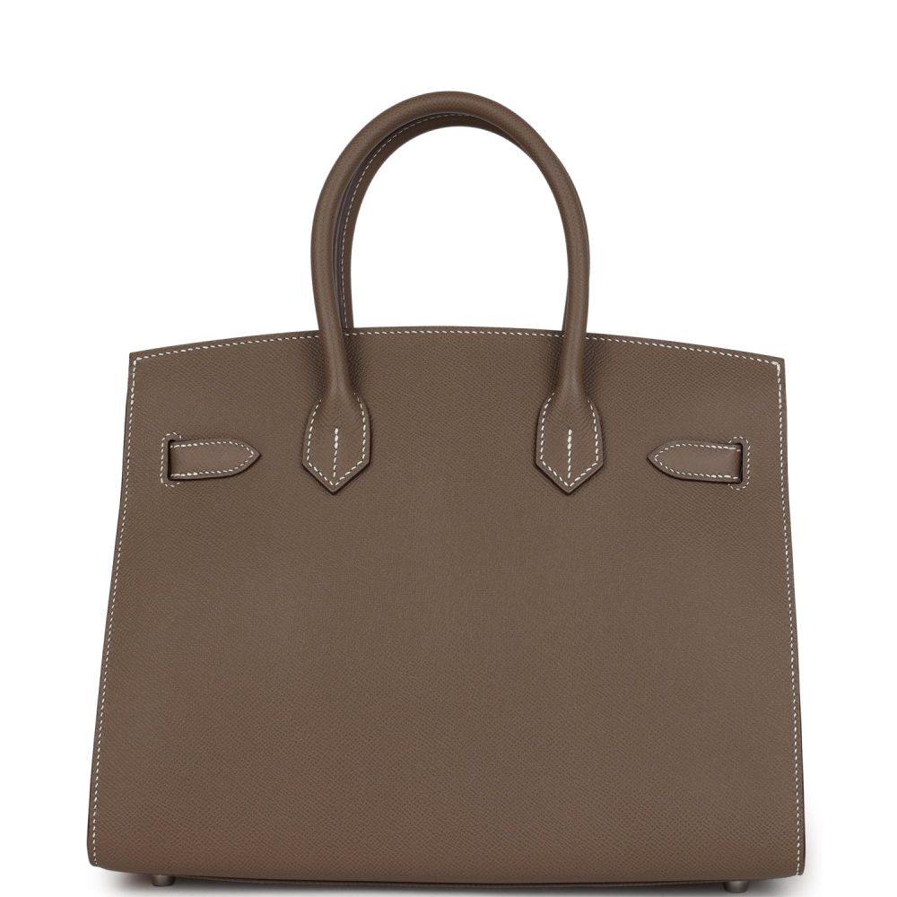 Hermes Birkin Sellier 30 Etoupe Epsom Palladium Hardware - Image 4