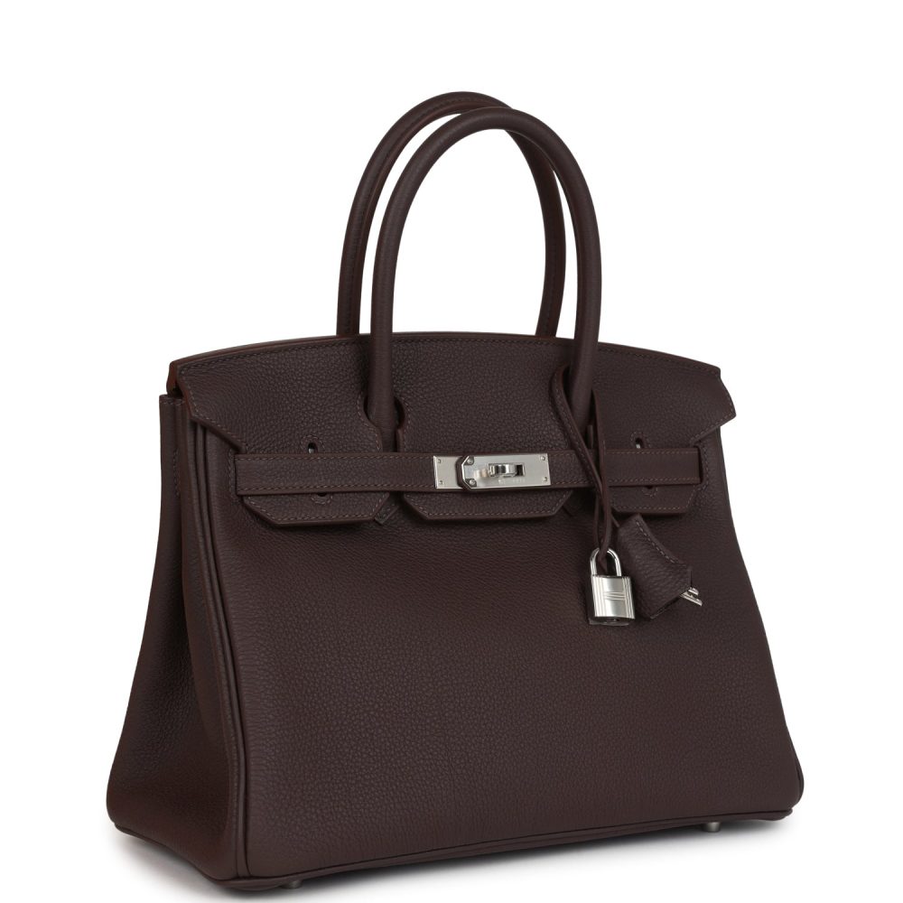 Hermes Birkin 30 Chocolat Togo Palladium Hardware - Image 2