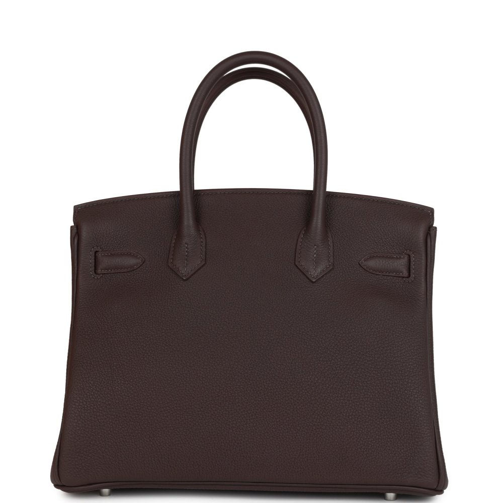 Hermes Birkin 30 Chocolat Togo Palladium Hardware - Image 4