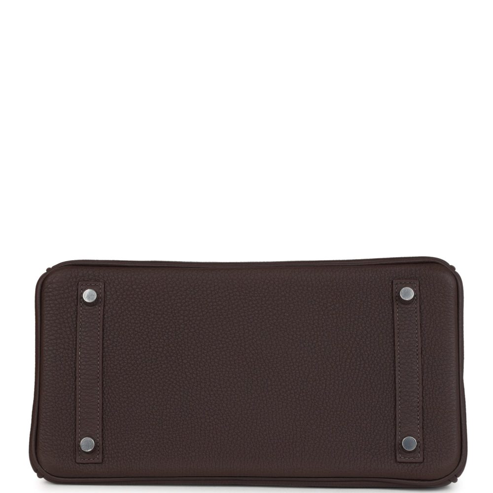Hermes Birkin 30 Chocolat Togo Palladium Hardware - Image 6