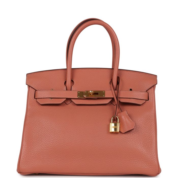 Pre-owned Hermes Birkin 30 Crevette Clemence Gold Hardware