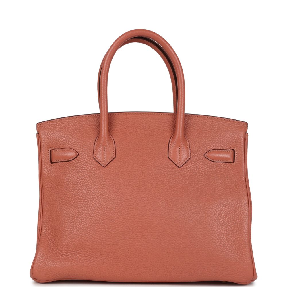 Pre-owned Hermes Birkin 30 Crevette Clemence Gold Hardware - Image 4
