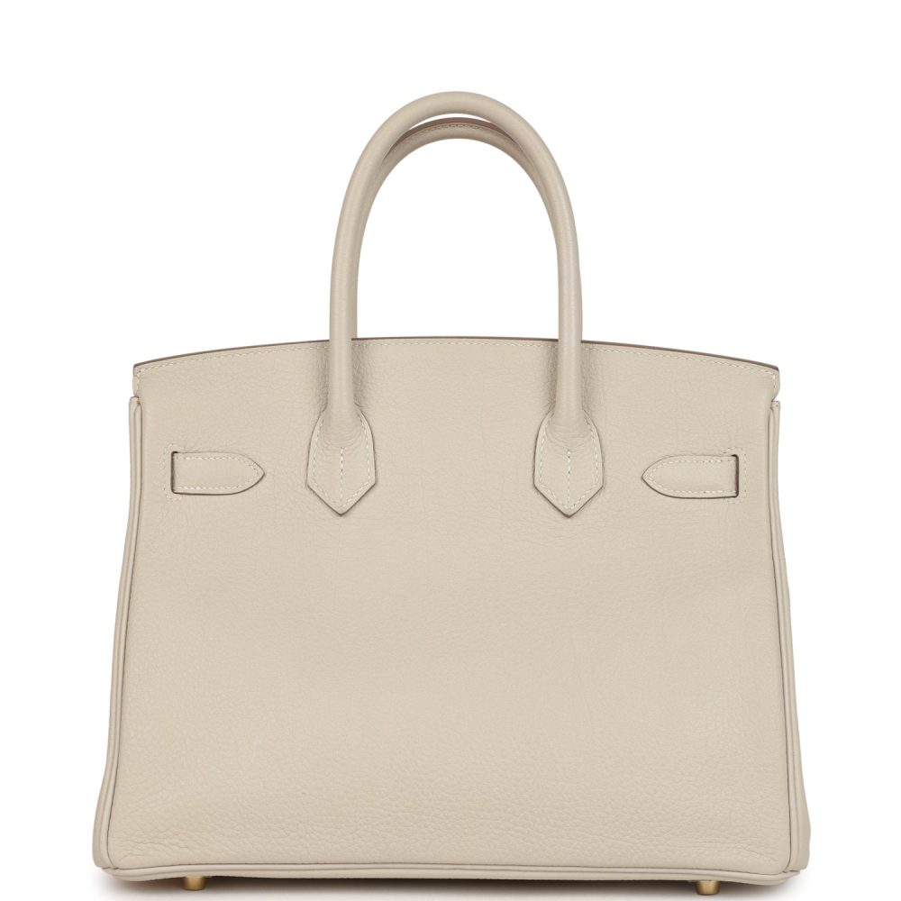 Pre-owned Hermes Birkin 30 Craie Togo Gold Hardware - Image 4