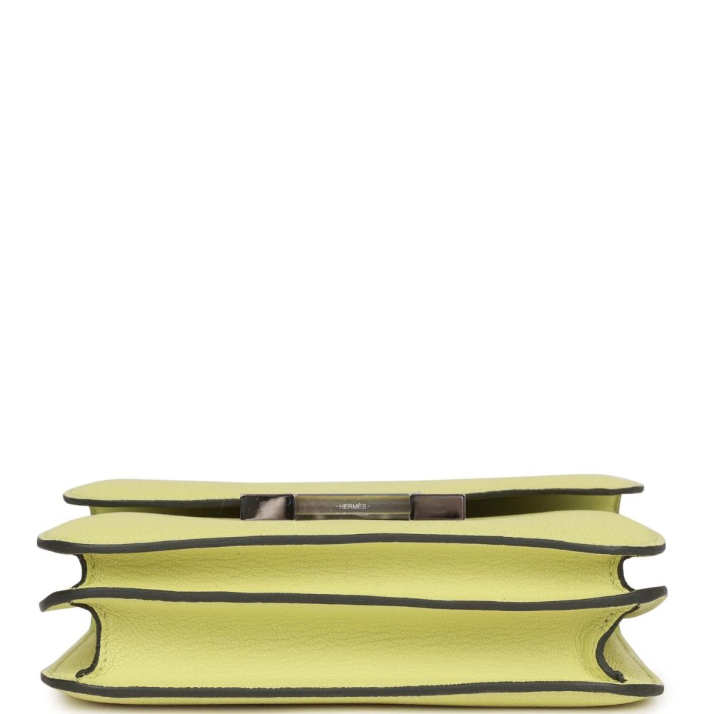 Hermes Constance 18 Jaune Bourgeon Chevre Palladium Hardware - Image 6