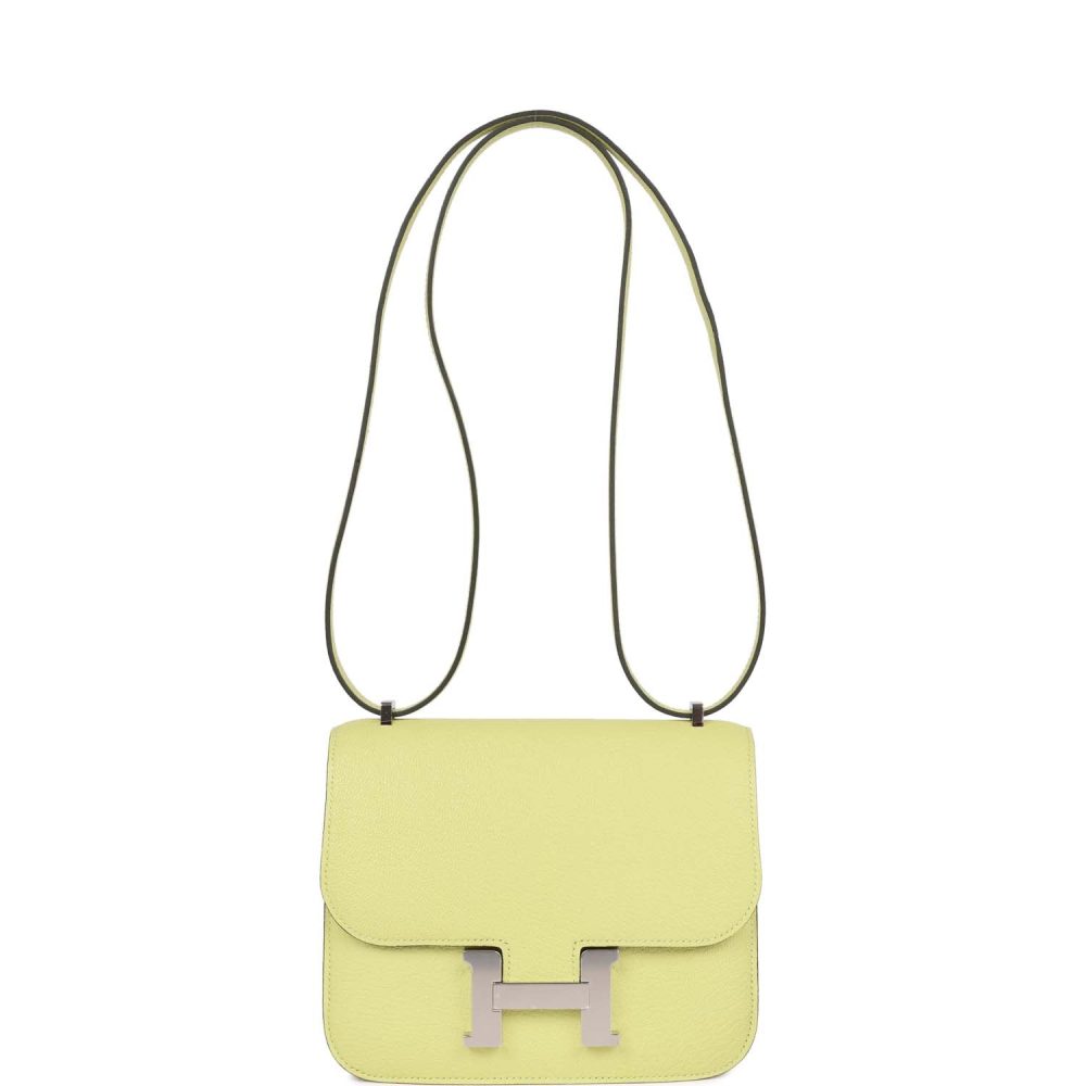 Hermes Constance 18 Jaune Bourgeon Chevre Palladium Hardware - Image 7