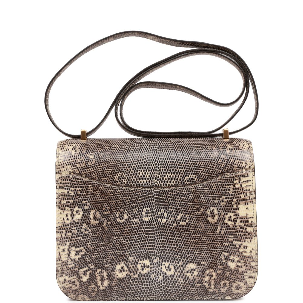 Hermes Mini Constance 18 Ombre Lizard Varanus Salvator Gold Hardware - Image 4
