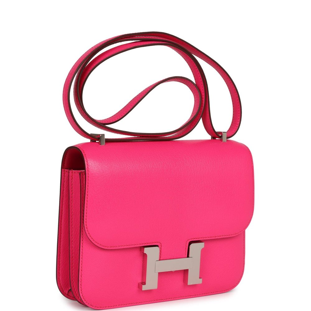 Hermes Constance 18 Rose Pop Chevre Chamkila Palladium Hardware - Image 2
