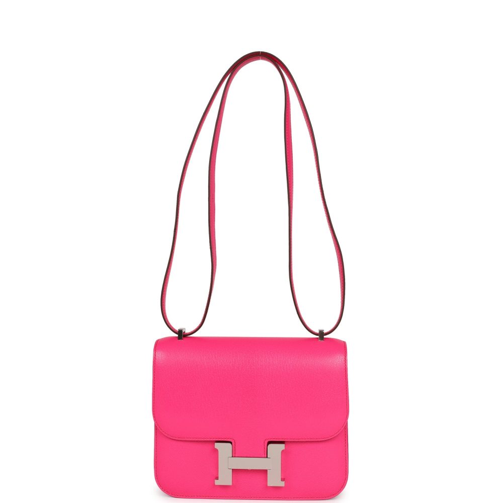 Hermes Constance 18 Rose Pop Chevre Chamkila Palladium Hardware - Image 7