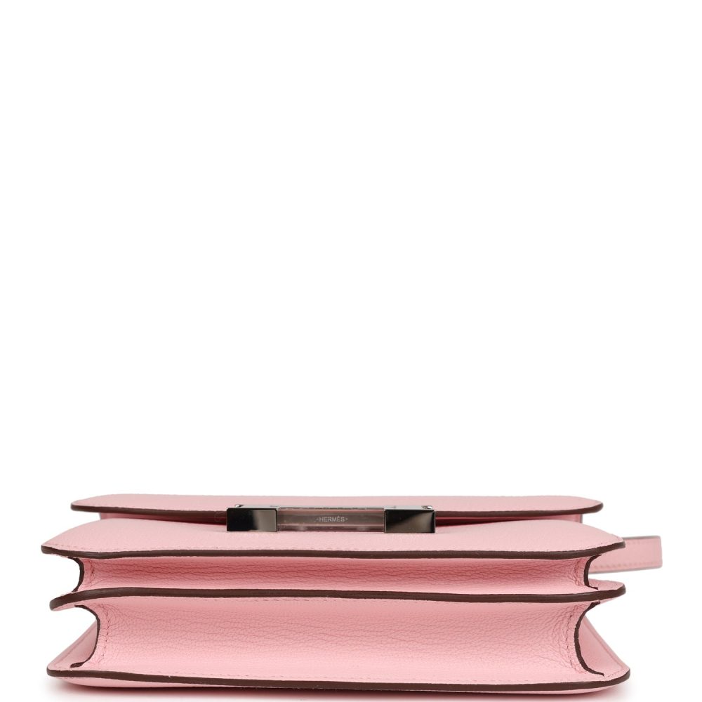 Hermes Constance 18 Rose Sakura Chevre Palladium Hardware - Image 6