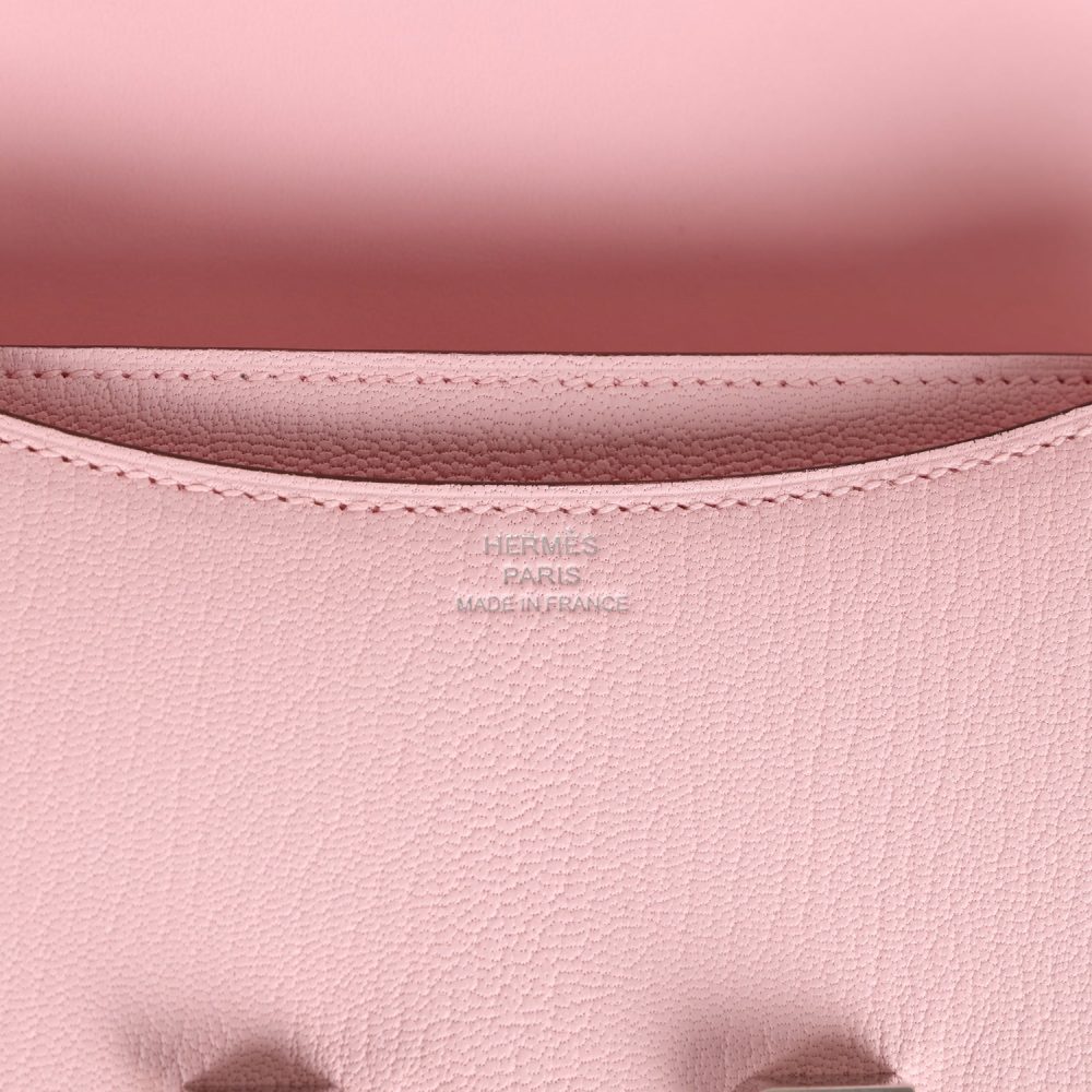 Hermes Constance 18 Rose Sakura Chevre Palladium Hardware - Image 8
