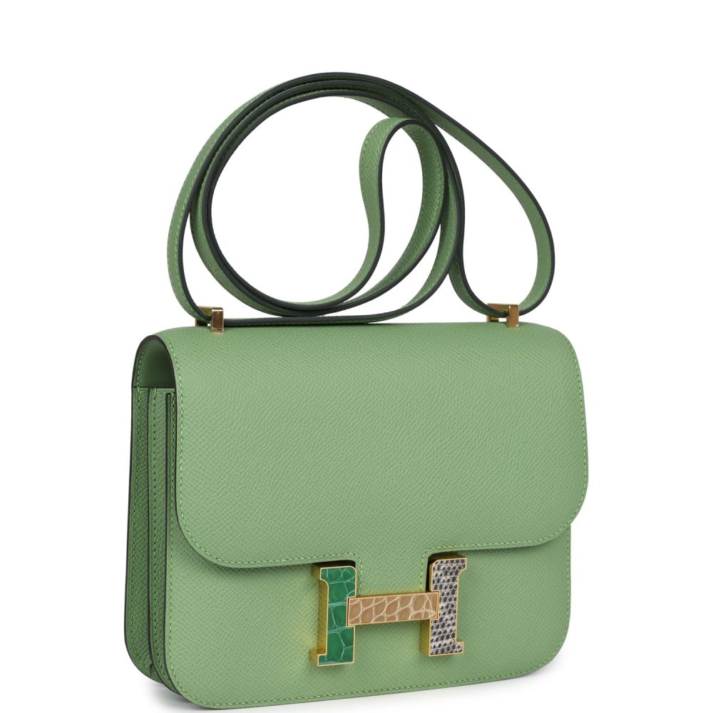 Hermes Constance 18 Vert Criquet Epsom Marquette Hardware - Image 2