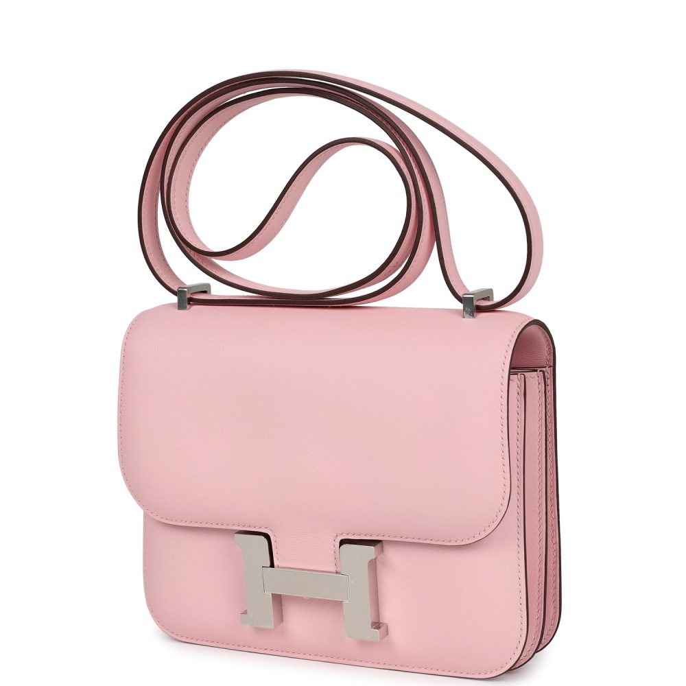 Hermes Constance 18 Rose Sakura Swift Palladium Hardware - Image 5