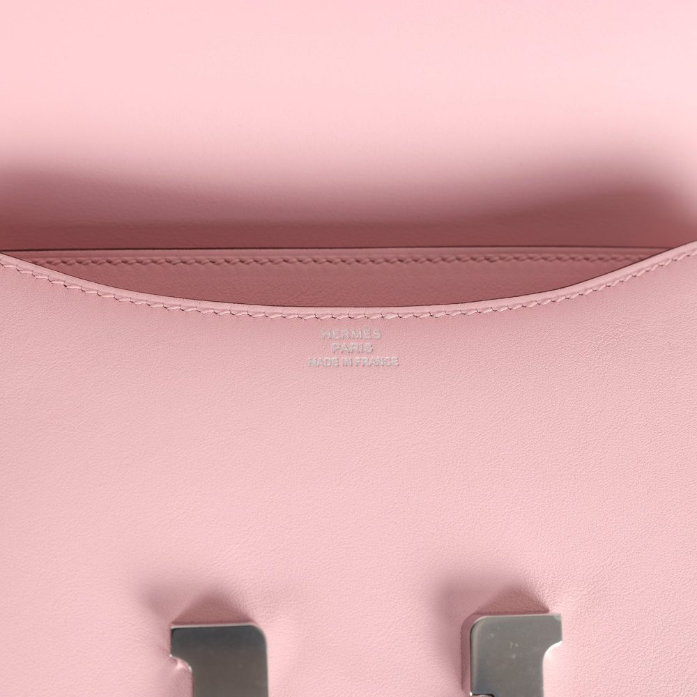Hermes Constance 18 Rose Sakura Swift Palladium Hardware - Image 8