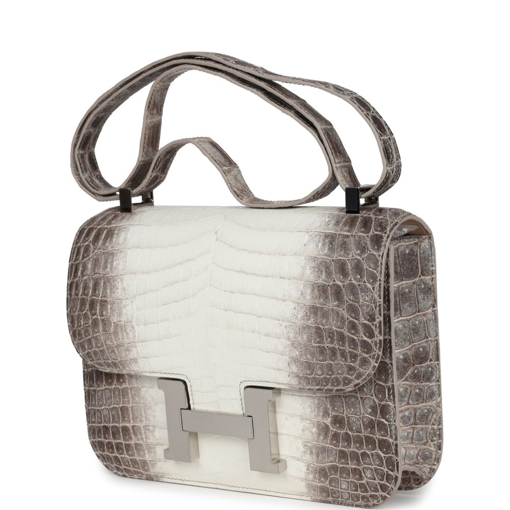 Hermes Constance 1-24 Himalaya Matte Niloticus Crocodile Palladium Hardware - Image 5
