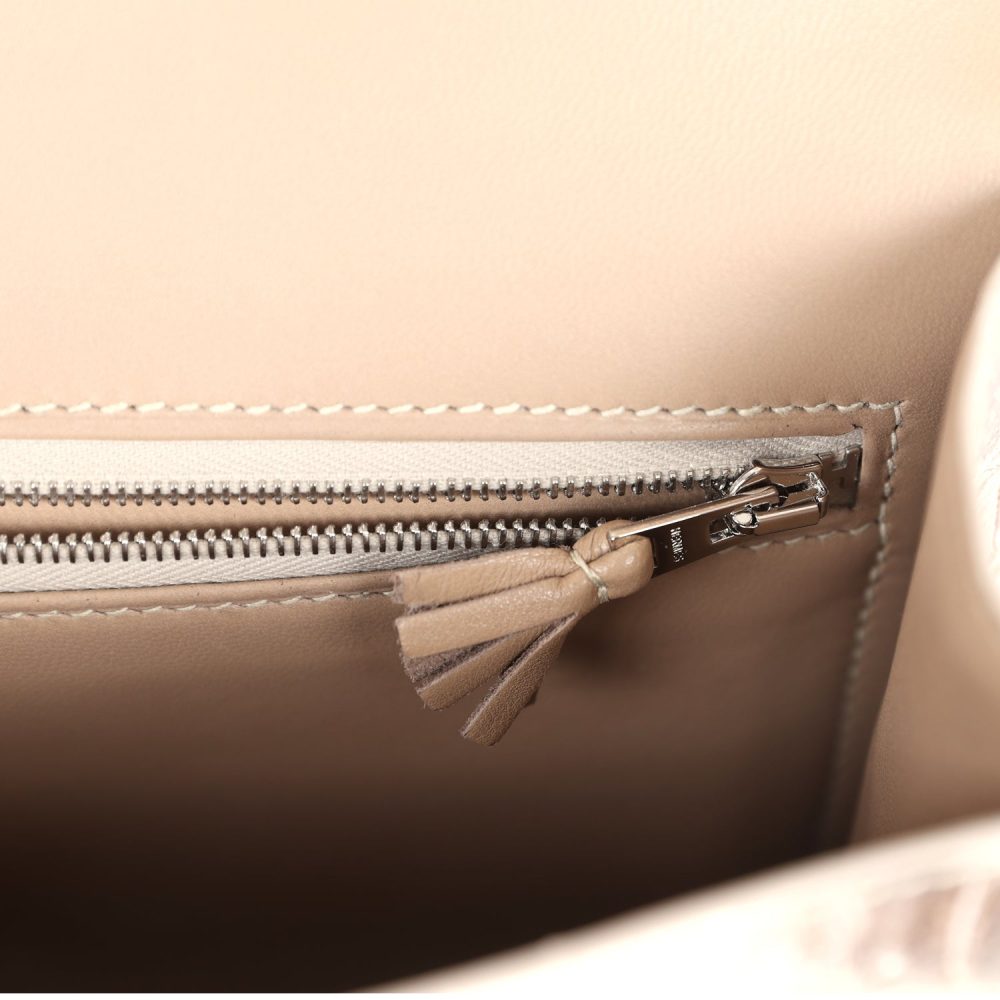 Hermes Constance 1-24 Himalaya Matte Niloticus Crocodile Palladium Hardware - Image 10