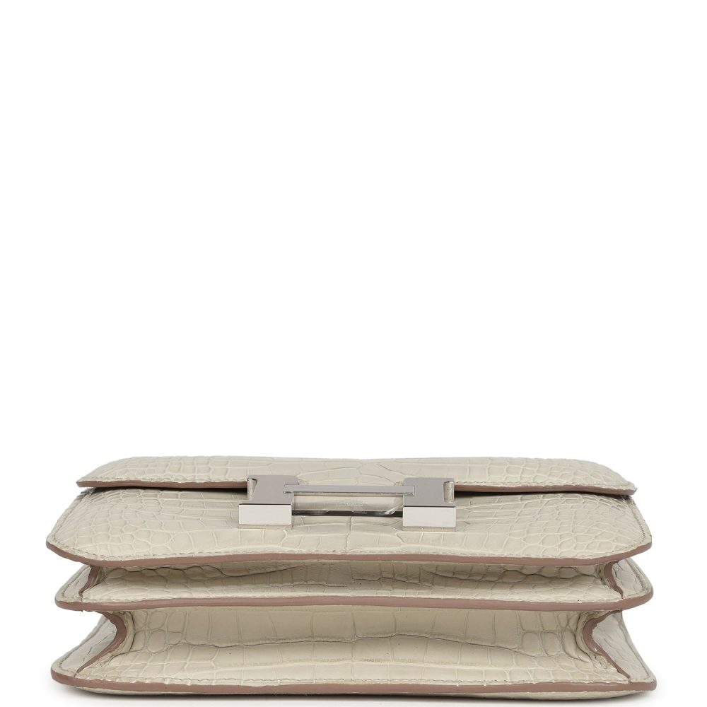 Hermes Constance 18 Beton Matte Alligator Palladium Hardware - Image 6