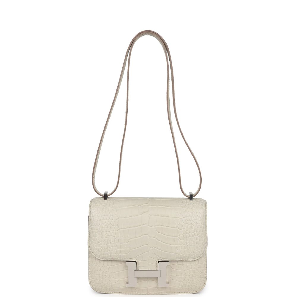 Hermes Constance 18 Beton Matte Alligator Palladium Hardware - Image 7