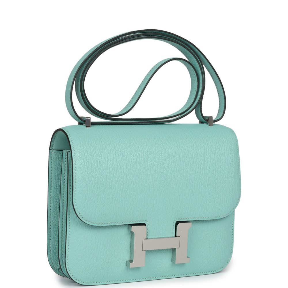 Hermes Constance 18 Aqua Chevre Palladium Hardware - Image 2