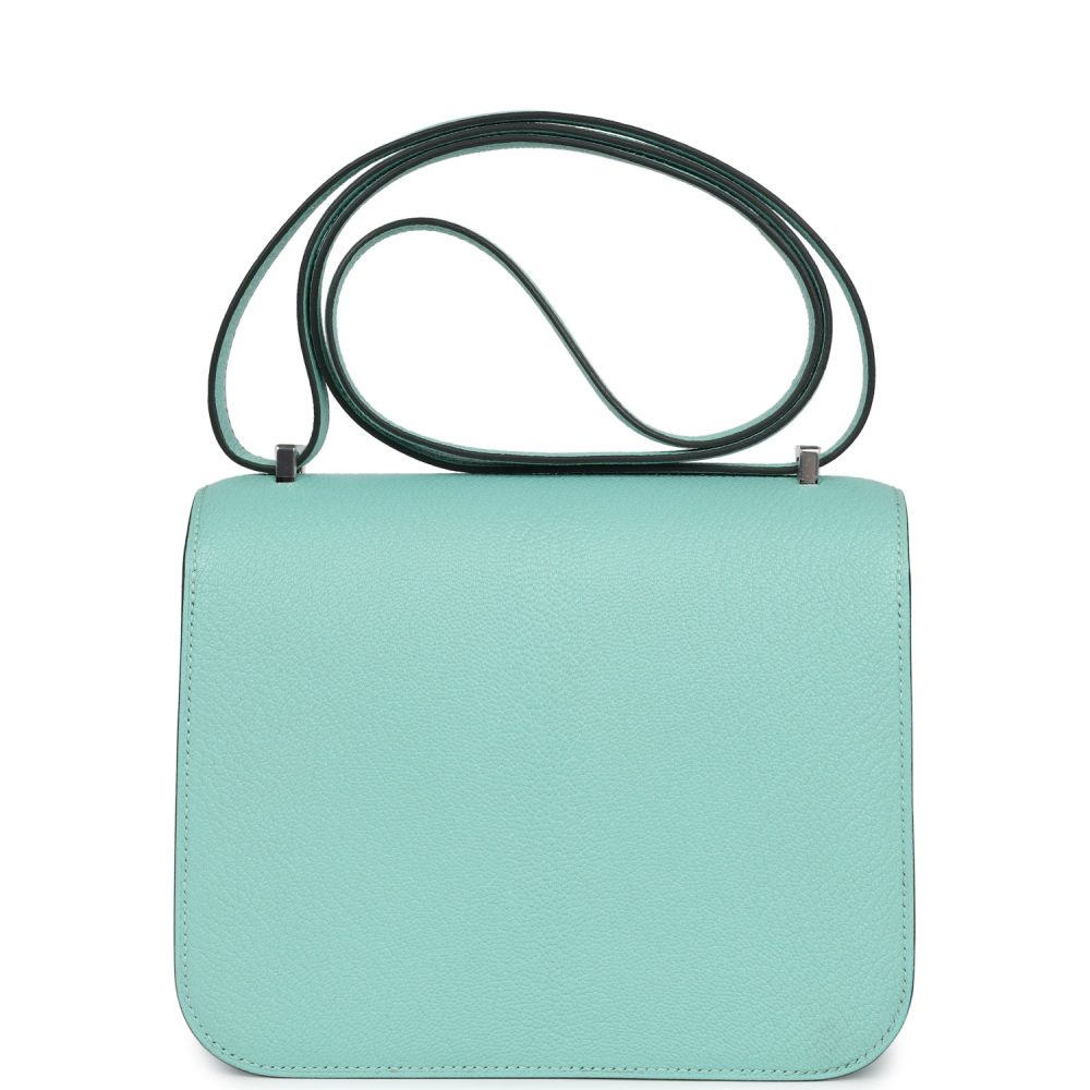 Hermes Constance 18 Aqua Chevre Palladium Hardware - Image 4
