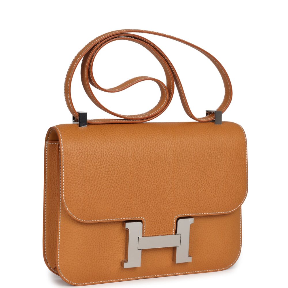 Hermes Constance 1-24 Naturel Sable Vache Naturel Graine Palladium Hardware - Image 2
