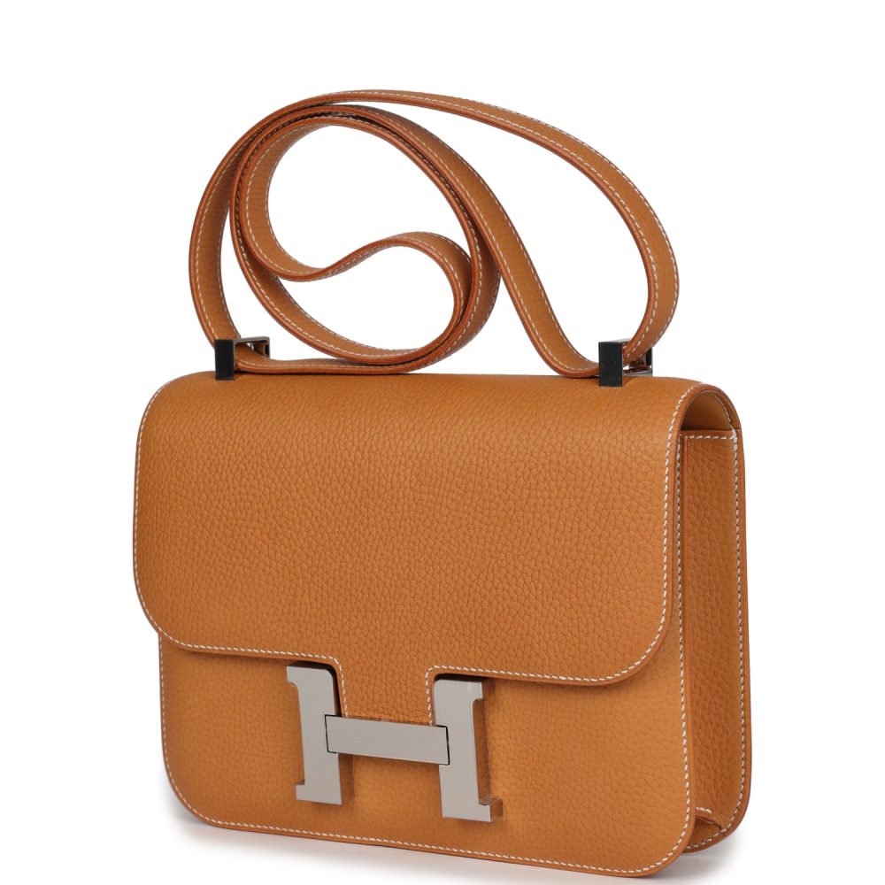 Hermes Constance 1-24 Naturel Sable Vache Naturel Graine Palladium Hardware - Image 5